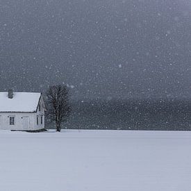 White Cottage Norway by Klaas Doting
