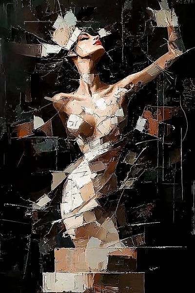 Portrait abstrait cubiste d'une femme par Imperial Art House