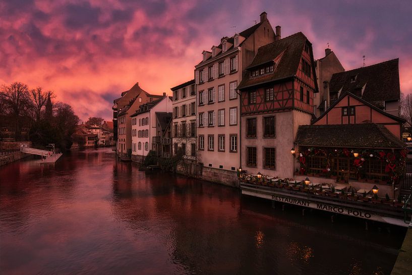 Dusk colors in Strasbourg by Konstantinos Lagos