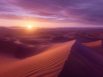 Woestijn dageraad ontwaakt van fernlichtsicht