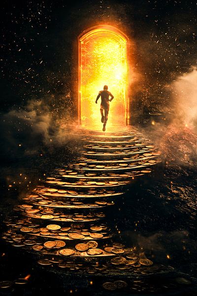 L'escalier d'or vers la lumière par Art & Soul Creations