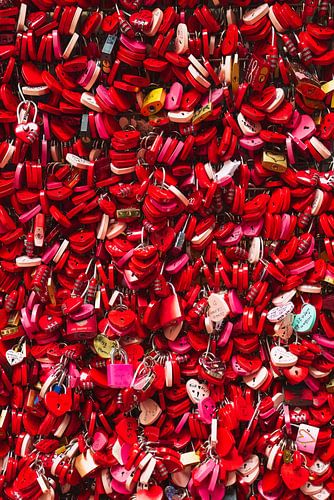 Liefdesslotjes in Italie | Verona | rode hartjes | fotobehang