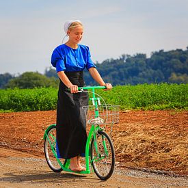 Amish girl near Lancaster, Pennsylvania by Henk Meijer Photography