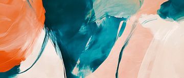 Colourful abstraction in soft tones by Poster Art Shop