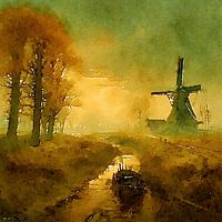 Mystiek Hollands landschap