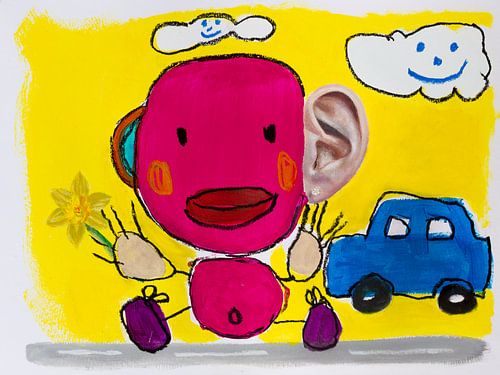 Das kann mein 5-Jähriger - blaues Auto (aus dem Originalbild) von QEIMOY