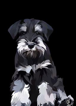 Schnauzer hond in vector van IHSANUDDIN .