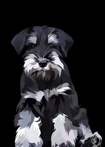 Schnauzer hond in vector