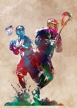 Lacrosse sport kunst #lacrosse #sport van JBJart Justyna Jaszke