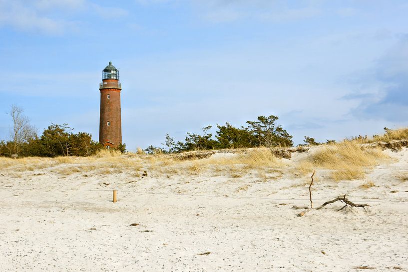 Vuurtoren Darßer Ort en Duinen van Gisela Scheffbuch