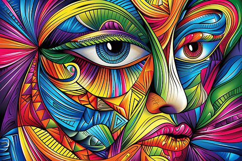 digitaal abstract schilderij