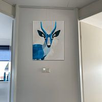 Klantfoto: Blauwe Hert van But First Framing, op canvas