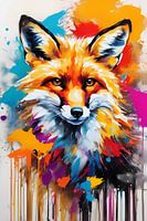 Bunte abstrakte Fuchskunst