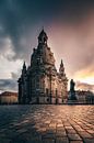 Die Dresdener Frauenkirche im morgenlicht als Grosaufnahme von Fotos by Jan Wehnert Miniaturansicht