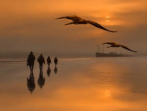 Strandspaziergang bei Sonnenaufgang