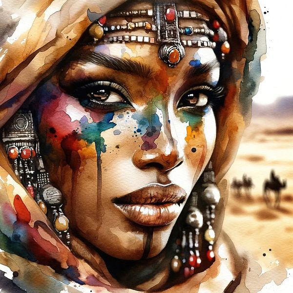 Mächtige Tuareg-Frau #5 von Chromatic Fusion Studio