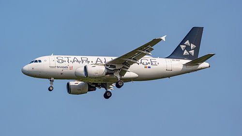 Brussels Airlines Airbus A319 in Star Alliance livery.