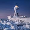 Le phare de Sassnitz sur l'île de Rügen en plein hiver sur Voss Fine Art Fotografie