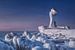 Leuchtturm Sassnitz auf der Insel Rügen im tiefen Winter von Voss Fine Art Fotografie