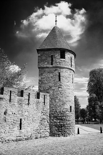 Jekertoren Maastricht in zwartwit