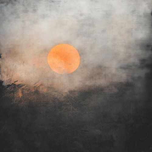 Coucher de soleil silencieux : une œuvre d'art abstraite