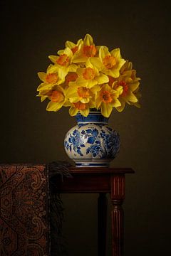 Nature morte aux jonquilles sur Elles Rijsdijk