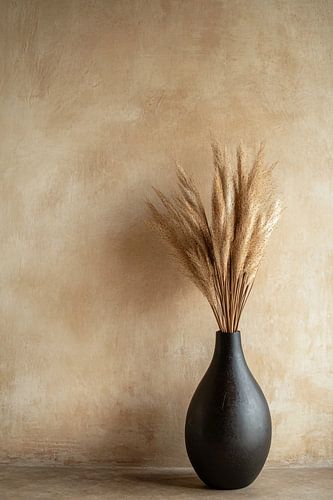 Minimalistisch stilleven met pampasgras