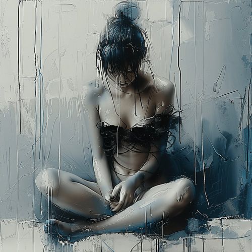 The Deep Emotional World of Submission Caught in Black-White Contrast and Shadow