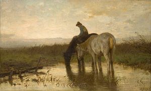 Trinkende Pferde,  Anton Mauve