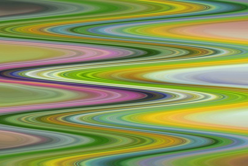 Een kleurrijk en abstract zigzag patroon van Lisette Rijkers