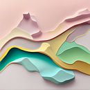 Pastel abstract landschap van Bianca ter Riet thumbnail