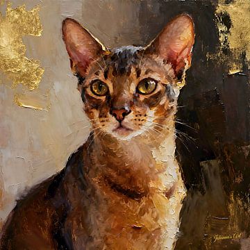 Cat Art Collection - Abyssinian cat by Johannas Art Creations