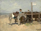Esel am Strand von Scheveningen, Anton Mauve von Meisterhafte Meister Miniaturansicht