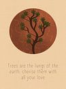 Tree in earth tones by Hilde Remerie Photography and digital art thumbnail