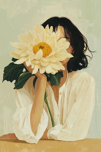 Portrait, Behind the Dahlia