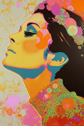 Abstract vrouwen portret