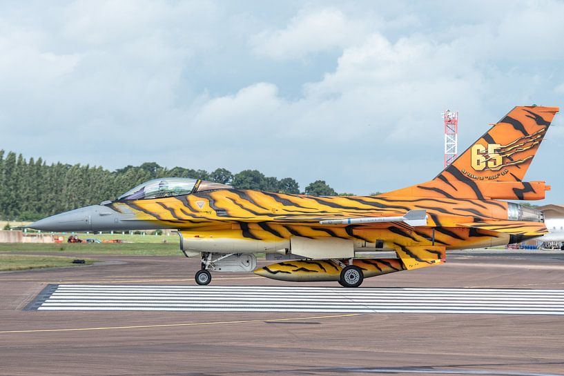 Tiger! Tiger! Tiger! What a beautiful livery of this Belgian F-16 of the 31 Squadron from Kleine Bro by Jaap van den Berg