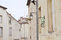 Fiets in de Wall Street Art in Montpellier, Frankrijk - Reisfotografie