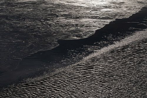 Abstract representation of ice and water on Spitsbergen