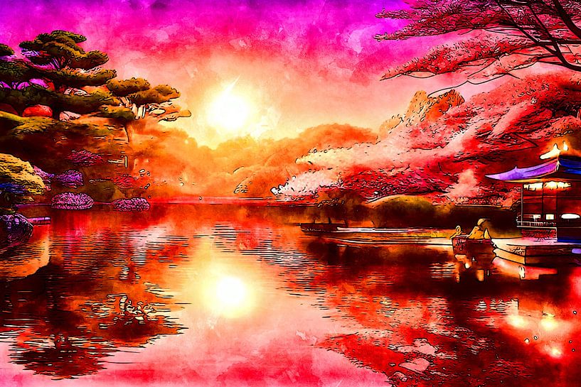 Japanese Garden by The Art of Mark Fischer