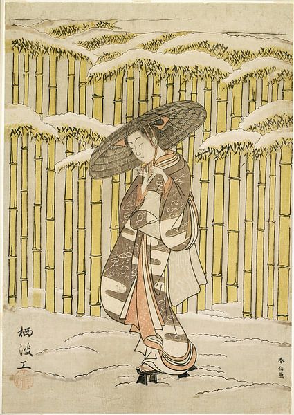 Suzuki Harunobu - Passing the Bamboo Grove von Peter Balan