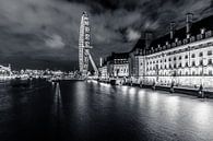 London Eye - Schwarz-Weiß von Jessica de Vries Miniaturansicht