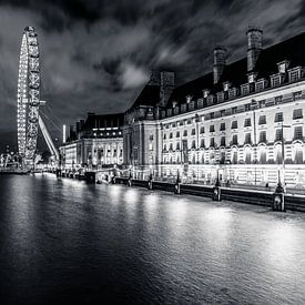 London Eye - Noir et blanc sur Jessica de Vries