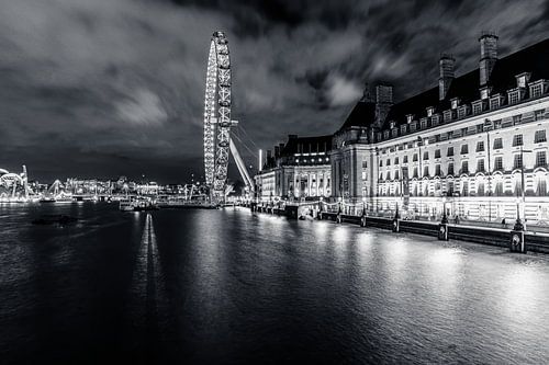 London Eye - Schwarz-Weiß