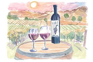 Napa Valley Experience mit Aussicht, Sonnenuntergang und einem romantischen Tisch