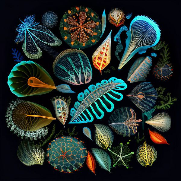 Une nature lumineuse : fusion botanique et marine par Vythryd Arts