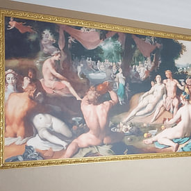 Kundenfoto: Die Hochzeit von Peleus und Thetis, Cornelis Cornelisz. van Haarlem, auf Tapete