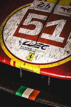 Ferrari 499P - Sieger des 24-Stunden-Rennens von Le Mans 2023 - Detail der Rennverschmutzung von Gerlach Delissen