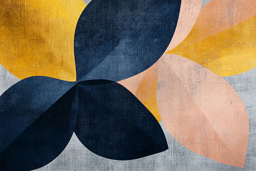 Abstract flower in soft colours by Imperial Art House
