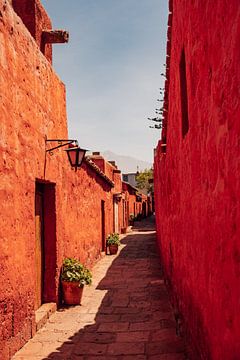 Gasse des Klosters Santa Catalina Arequipa Peru von Suzanne Spijkers